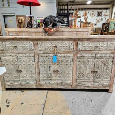 credenza cabinet metal with wood