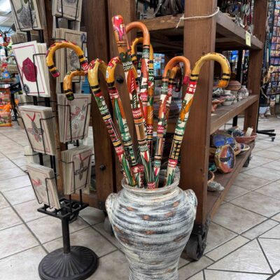 painted walking sticks